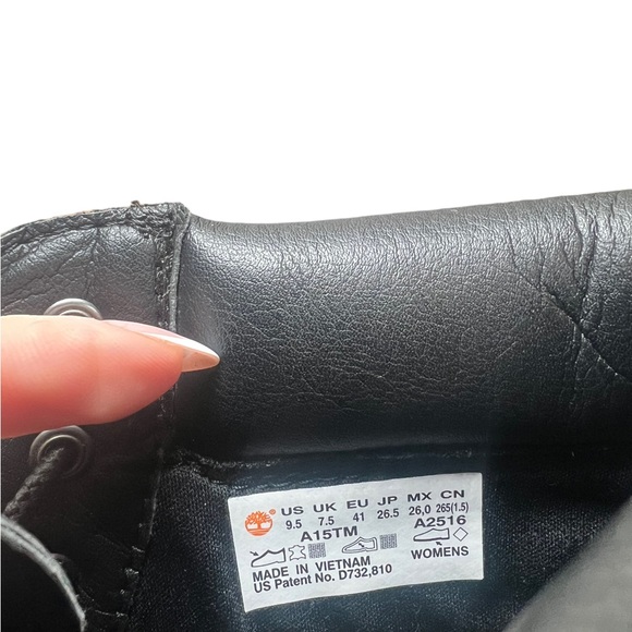 Timberland Women's Boots Black Leather Laces Flats Sensorflex Ankle size 9.5 - Picture 8 of 9